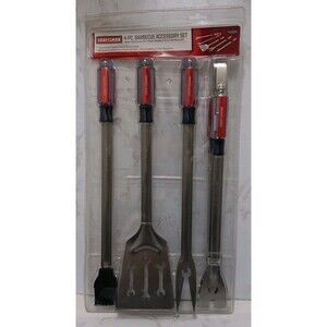 CRAFTSMAN Tools 4 Pc. Stainless Steel Barbecue BBQ Grill Accessory Set 41628